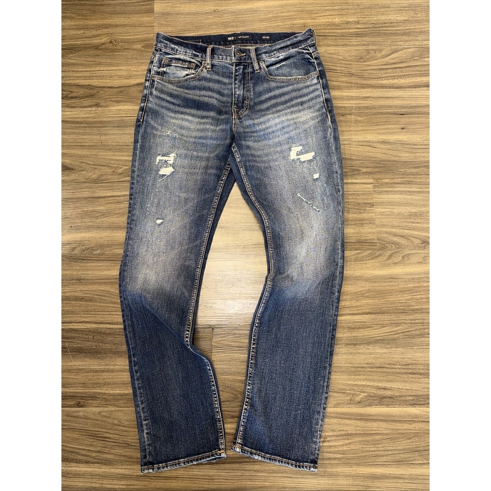 BKE Buckle Jake Straight Jeans Men's 32x32 Denim Blue Wash